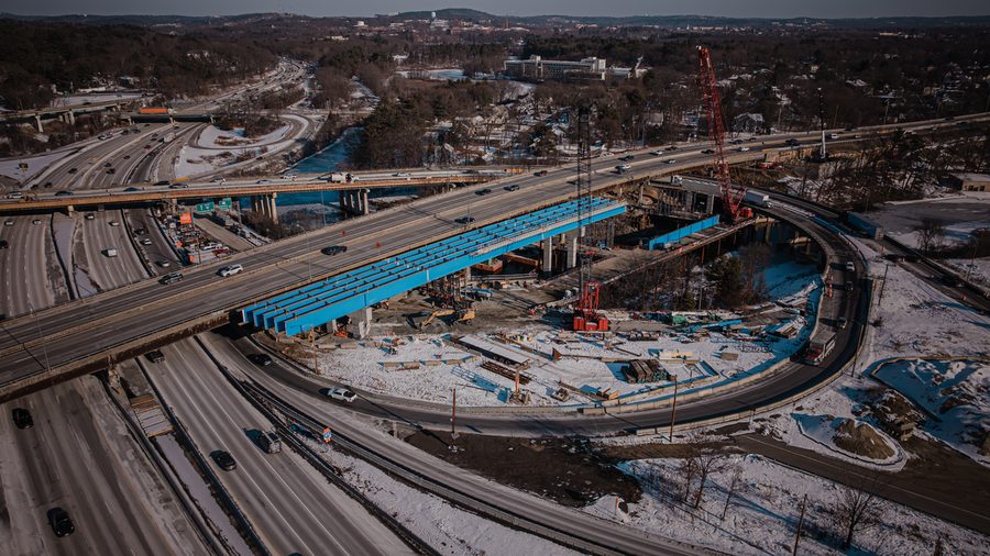Newton-Weston Bridge Bundle, I-90 and I-95 Interchange
